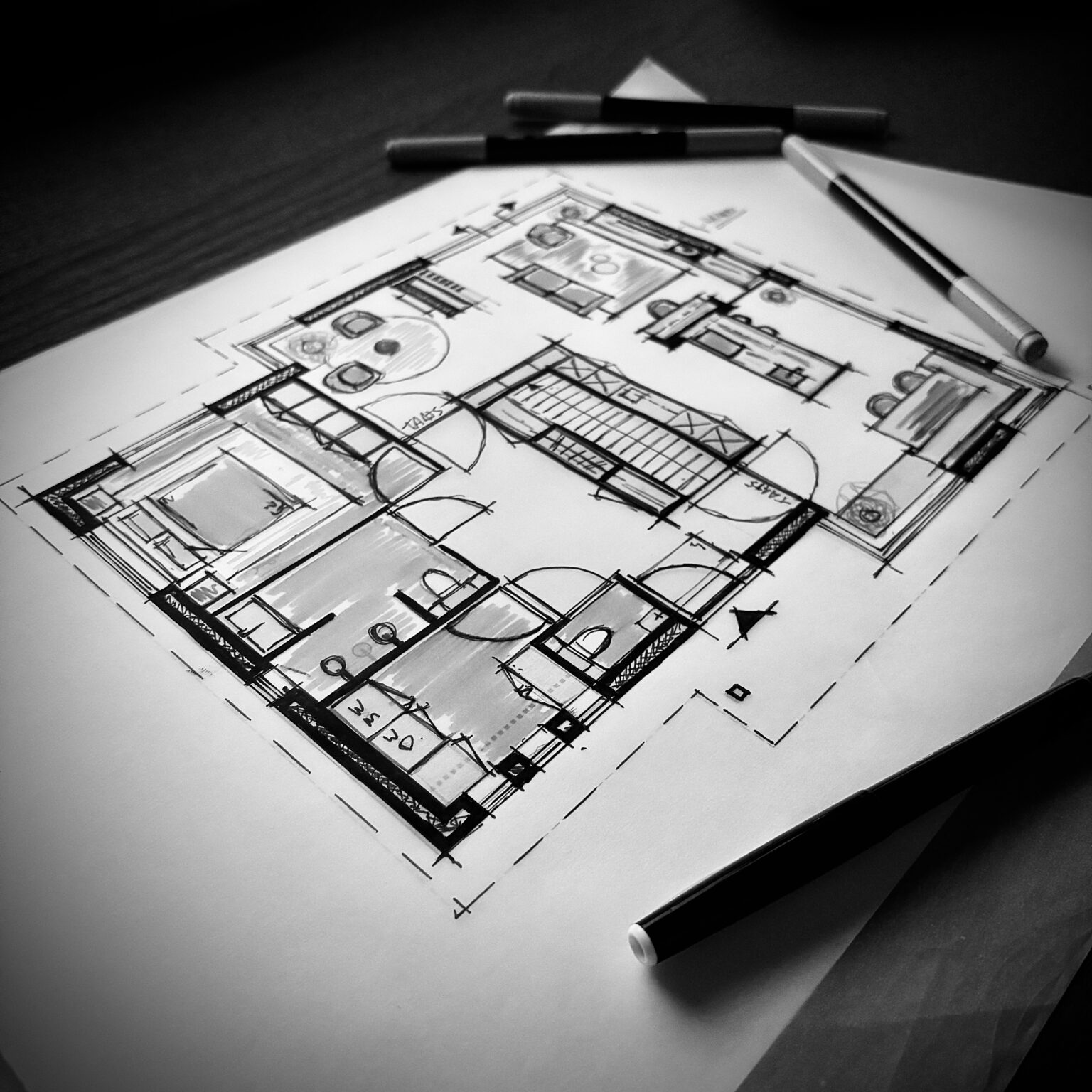 Interieur schets